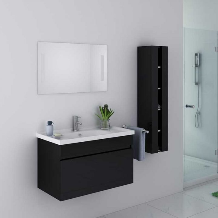 meuble de salle de bain noir ikea