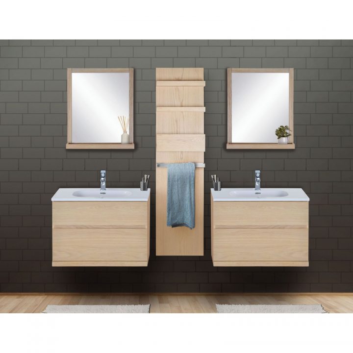 meuble miroir salle de bain 80 cm
