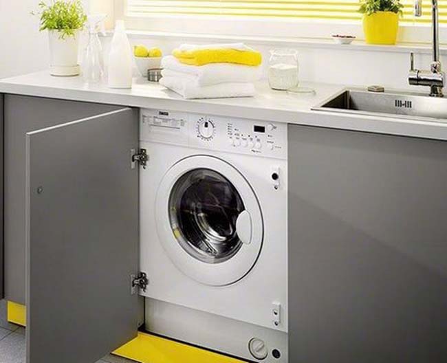 meuble cuisine machine à laver