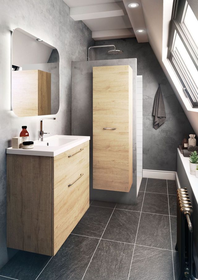 meuble salle de bain noir et bois ikea