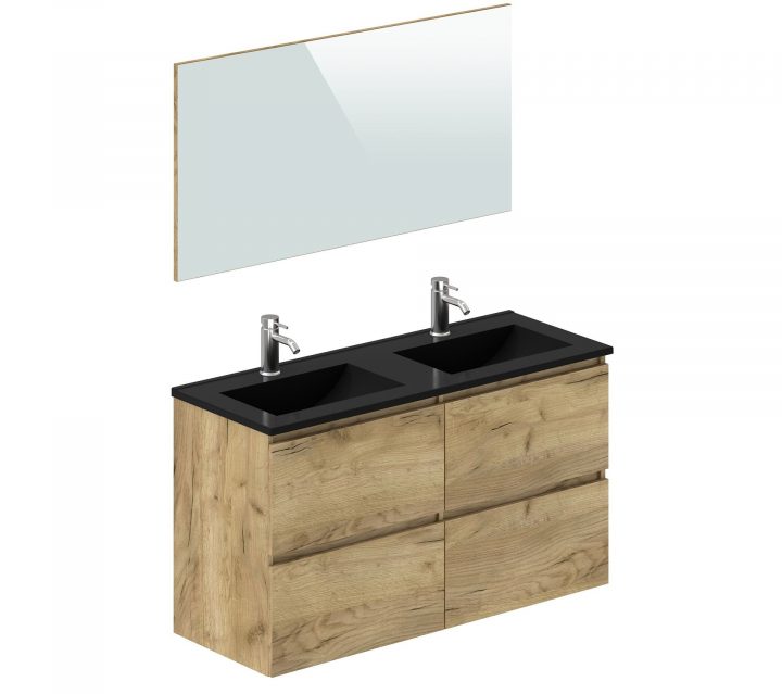 meuble salle de bain bois 120 cm