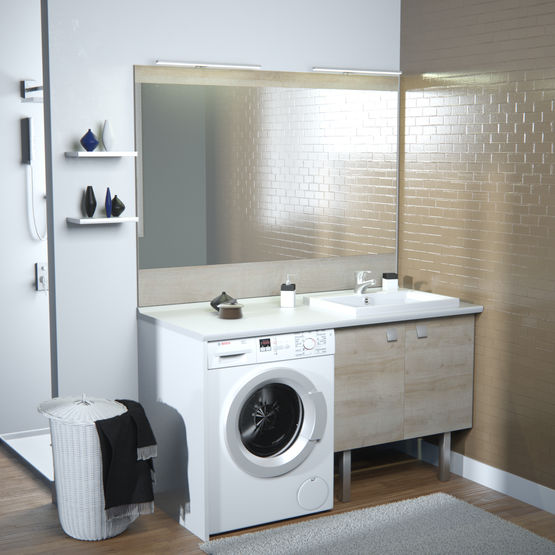 meuble de salle de bain machine a laver