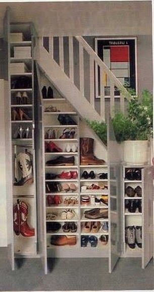 meuble chaussure sous escalier ikea