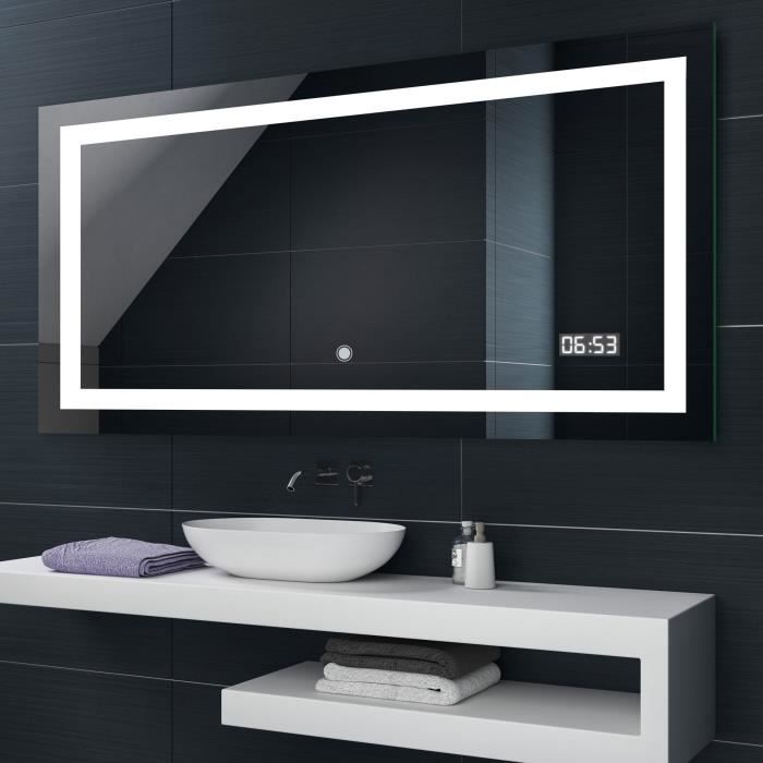 meuble salle de bain miroir led