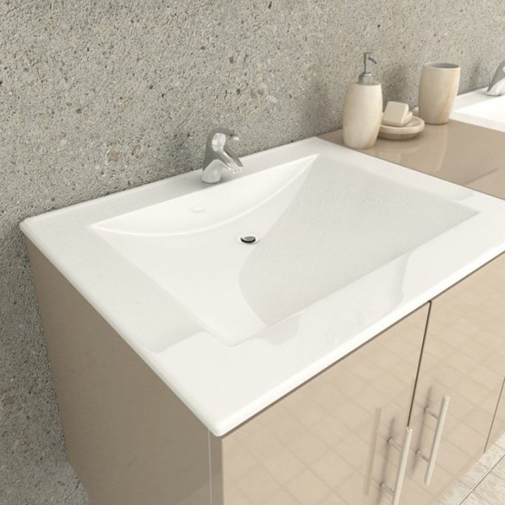 meuble de salle de bain beige