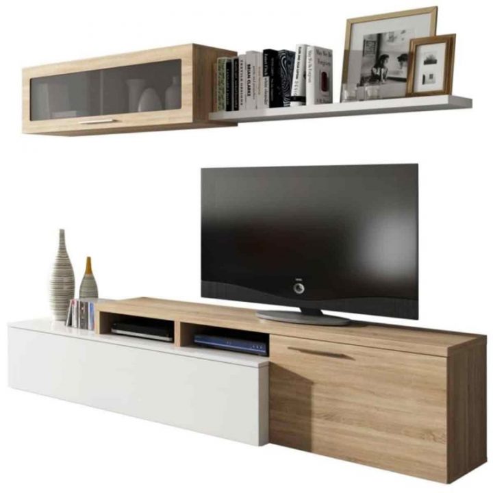 meuble tv blanc 200cm