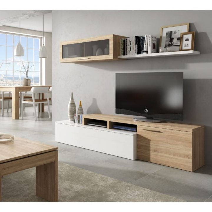 meuble tv 200 cm blanc