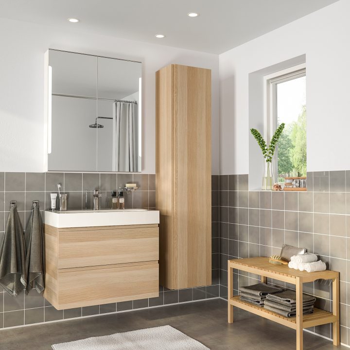 meuble bois salle de bain ikea