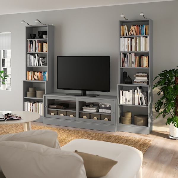 meuble tv ikea gris