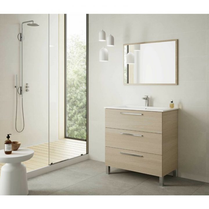 meuble salle de bain 3 tiroirs 80 cm