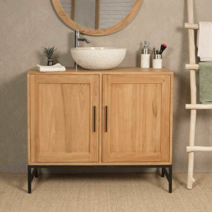 meuble salle de bain 100 cm bois