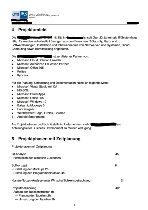 fachinformatiker projektantrag beispiel