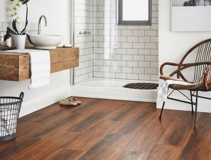 1001 + Modèles Inspirants D'Une Salle De Bain Avec Parquet intérieur Parquet Stratifié Salle De Bain