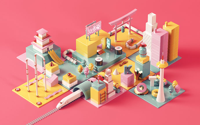 30 Dazzling Examples Of Isometric Designs | Web & Graphic dedans Arte Design Factory 2.0