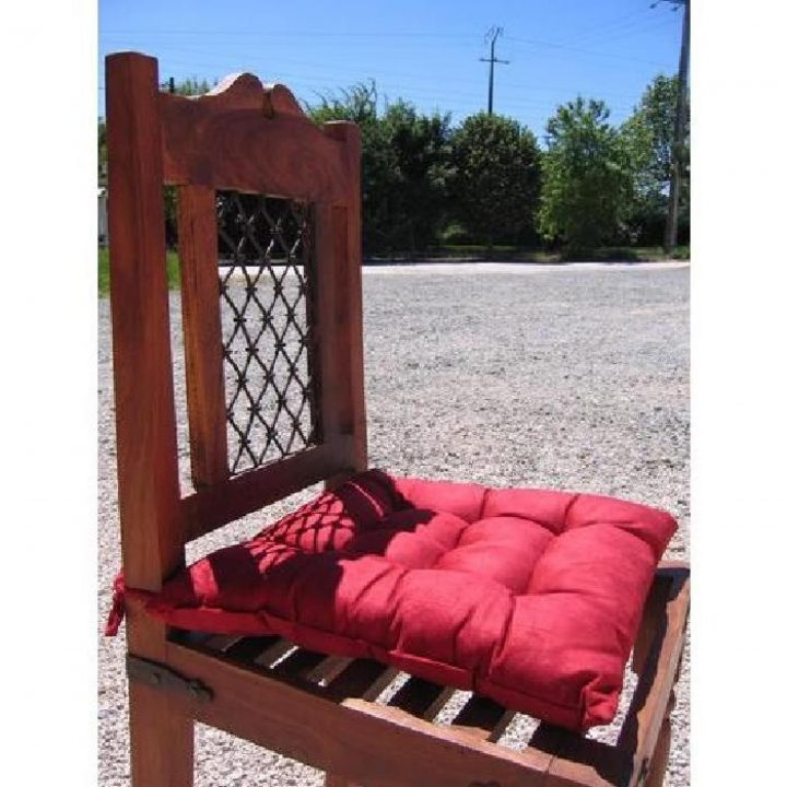 4 Coussins De Chaise Rouges – Achat/Vente Coussin Chaise destiné Coussin De Jardin Pas Cher