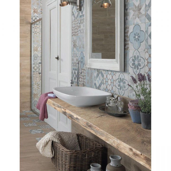 meuble salle de bain planche bois