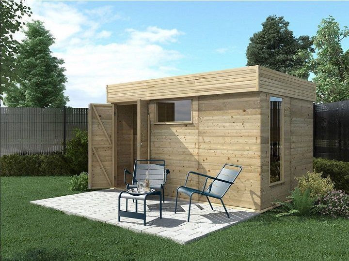 Abri Bois Hutta 7.43 M² Ep.15 Mm – Abri De Jardin Leroy à Leroy Merlin Cabane En Bois