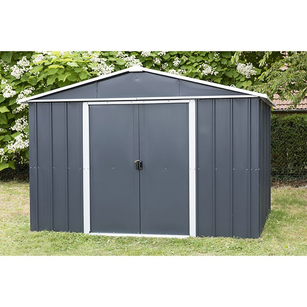 Abri De Jardin Métal Yardmaster 6,44 M² Couleur Gris concernant Cabane De Jardin Metal