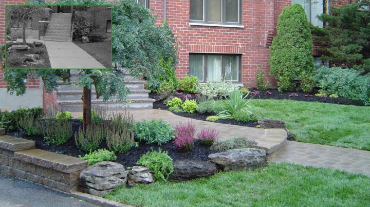 Aménagement Paysager Devant Maison Avec Sentier En Pavé De destiné Terrassement Devant Maison