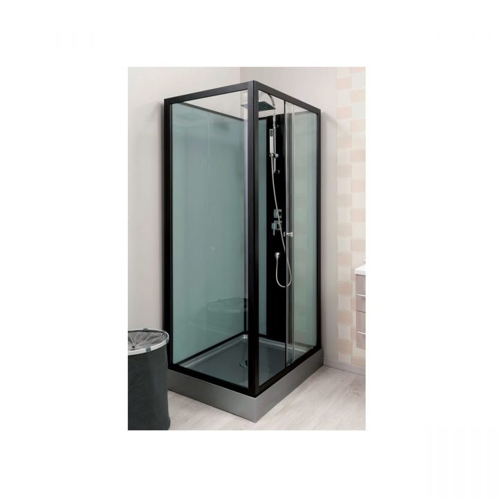 Aqua Plus – Cabine De Douche Porte Coulissante – 80 X 100 Cm concernant Lapeyre Cabine De Douche