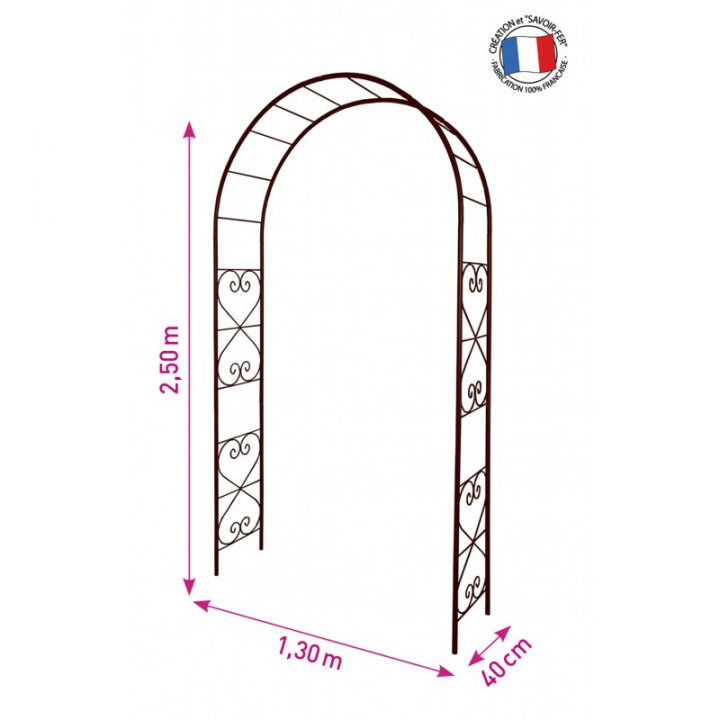 Arche De Jardin Romantique Avec Cœurs En Fer Vieilli Par encequiconcerne Arche De Jardin En Fer Forgé