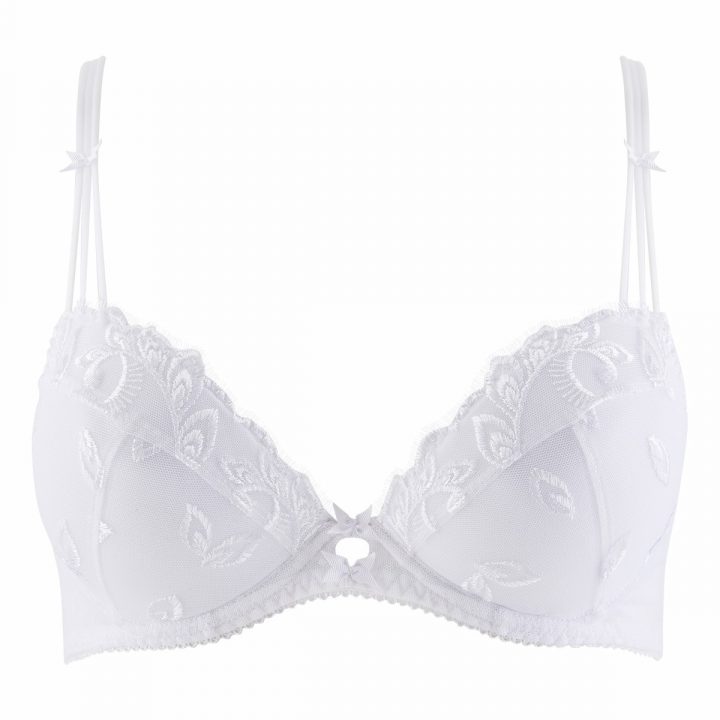 Aubade Soutien-Gorge Push-Up Au Bal De Flore Blanc Effetdesoi pour Aubade Jardin Des Délices