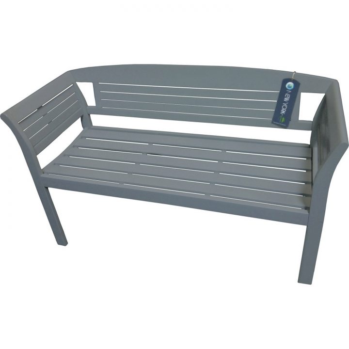 Banc 2 Places De Jardin En Bois New-York Gris | Leroy Merlin à Banc De Jardin Plastique