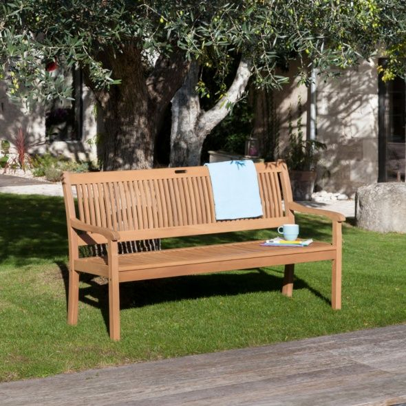 Banc Amadéo Bois L158 Cm | Mobilier Jardin, Bancs Et pour Gamm Vert Salon De Jardin