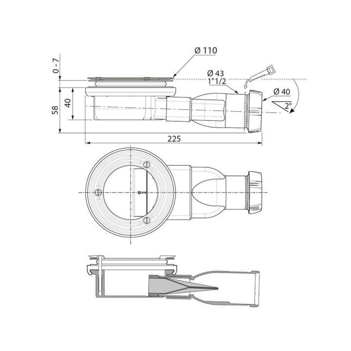 Bonde De Douche Extra-Plate Pour Celest – Ø 90Mm concernant Bonde Douche Extra Plate