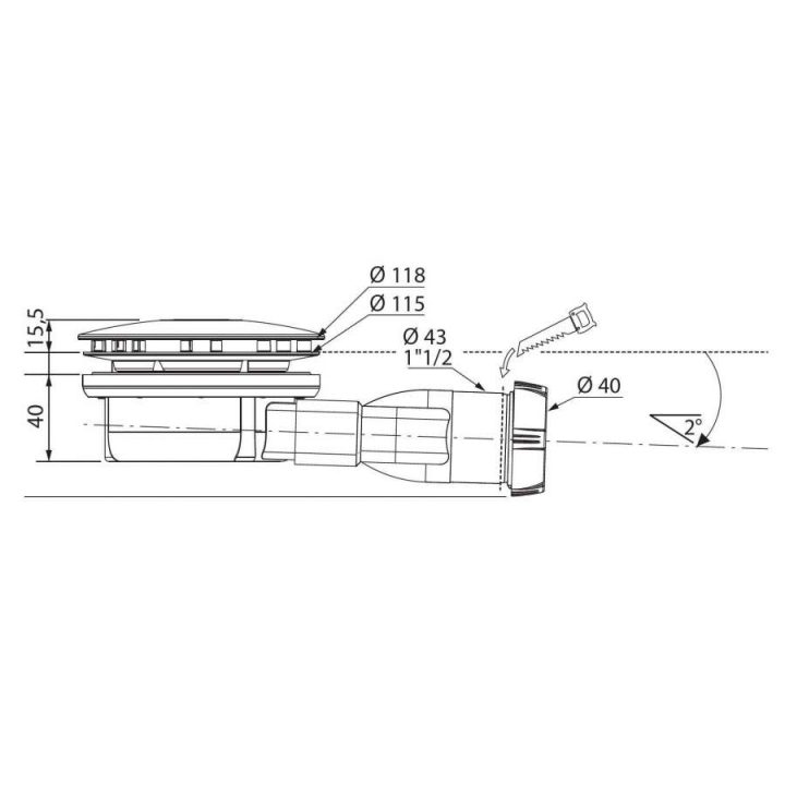 Bonde Receveur De Douche Hor Extra Plate Slim serapportantà Bonde Douche Extra Plate