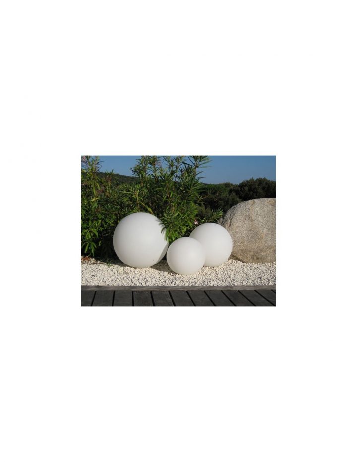 Boule Lumineuse Blanche À Led Sur Secteur – Ø 40, 50, 60 Cm destiné Boule Lumineuse Jardin