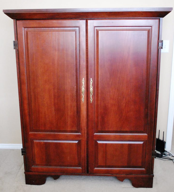 B'S Refurnishings: Cherry Computer Armoire dedans Armoire But