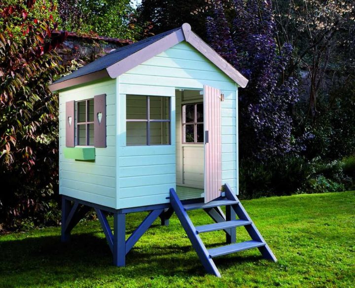 Cabane En Bois Pour Enfant Sur Pilotis 147X182X210Cm dedans Cabane De Jardin Enfant Bois