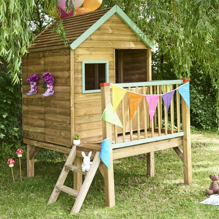 Cabane Enfant Bois Traité Winny Sur Pilotis – Gamm Vert tout Cabane De Jardin Enfant Bois