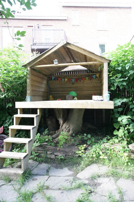 Cabane Sur Arbre Coupé | Cabane Jardin, Cabane Exterieur serapportantà Maisonnette En Bois Family