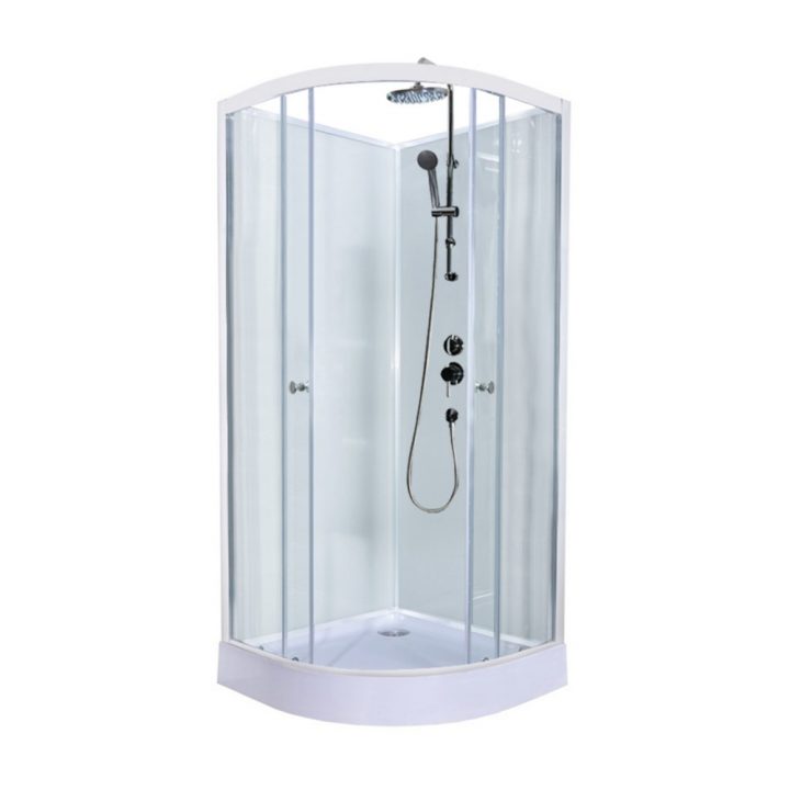 Cabine De Douche 1/4 Cercle Zen 90 destiné Bloc Douche