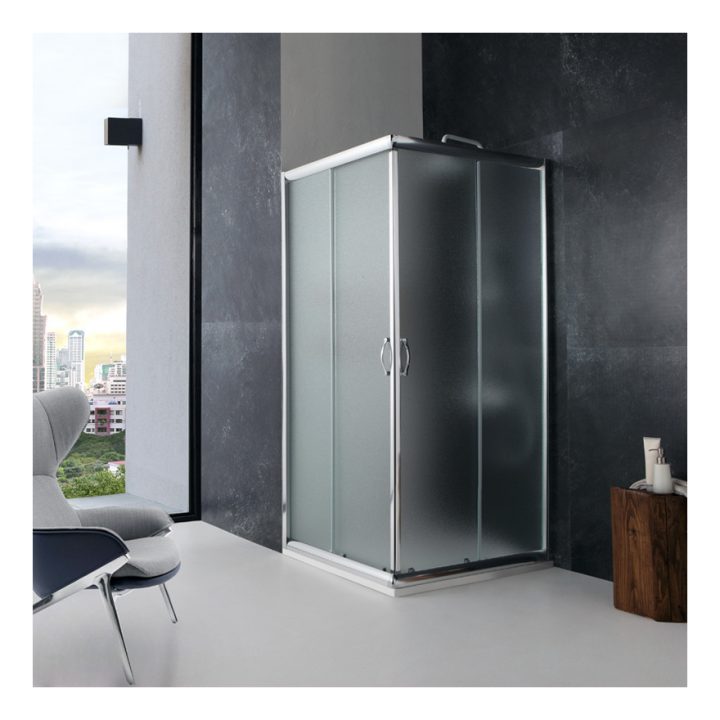 Cabine De Douche 70X70 Cm En Verre Opaque Ante serapportantà Bac À Douche 70X70