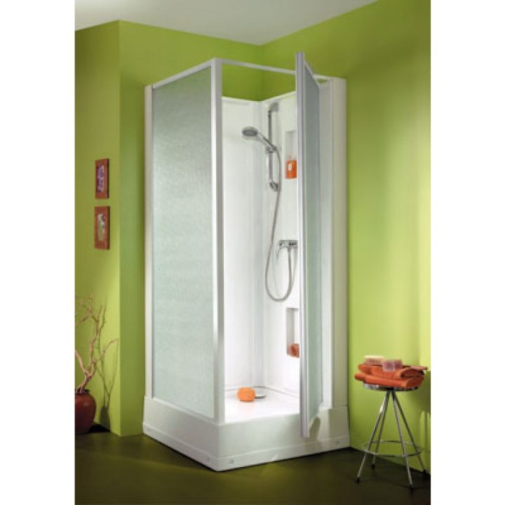 Cabine De Douche 90X90 Cm – Accès Par Porte Pivotante destiné Cabine De Douche 85X85 Castorama