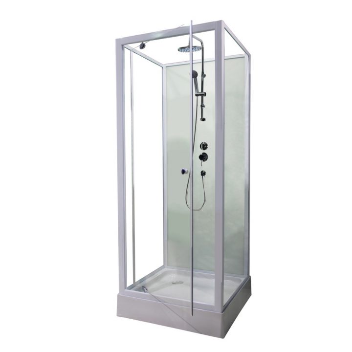 Cabine De Douche Cocoon Pivotante 80 avec Bloc Douche