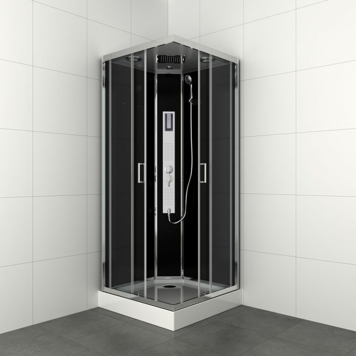 Cabine De Douche Gipsy Carrée 90 X 90 X 225 Cm Allibert – Mr.bricolage avec Cabine De Douche 90X120