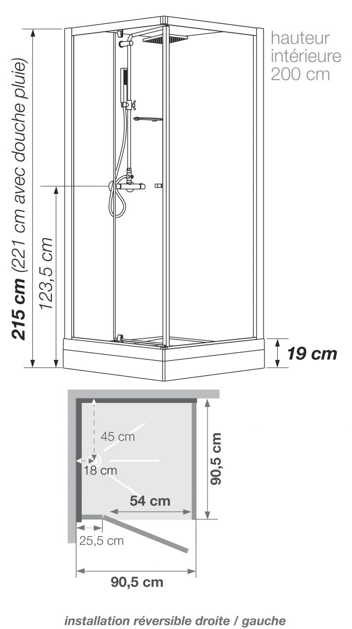 Cabine De Douche Jazz 80X120 Brico Depot serapportantà Cabine De Douche Sur Mesure