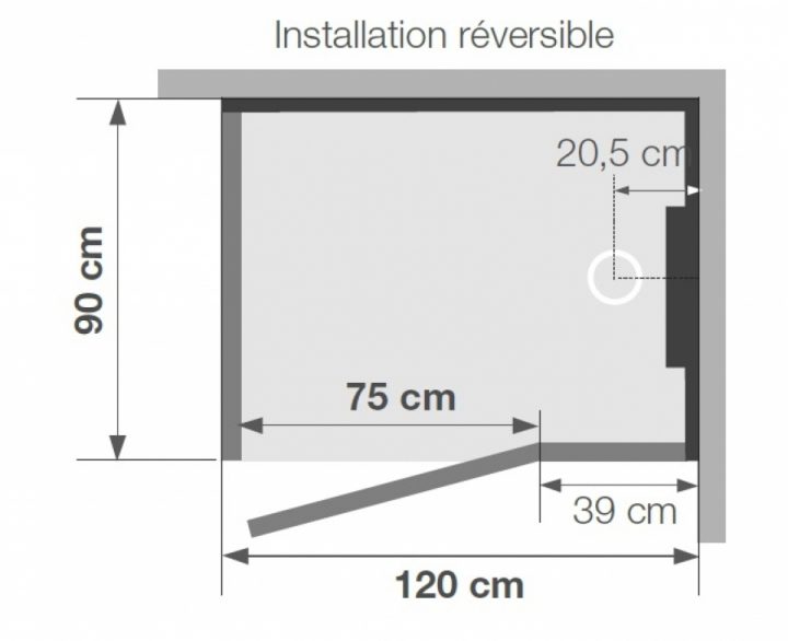 Cabine De Douche Kineform Thermostatique 120X90 tout Cabine Douche 90X120