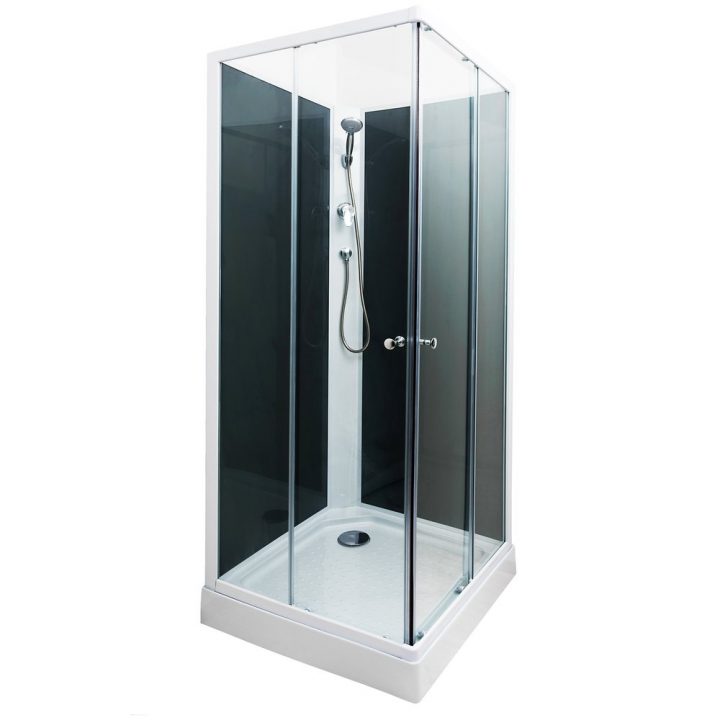 Cabine De Douche Minea 80X80Cm Grise concernant Cabine De Douche Bricomarché