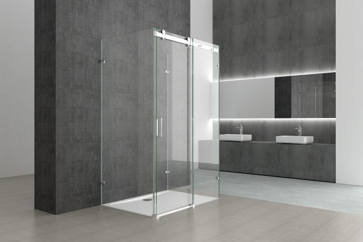 Cabine De Douche Rectangulaire Avec Porte Coulissante 90X120 Sogood  Ravenna17-2U Paroi De Douche Transparent En Forme U intérieur Cabine De Douche 90X120