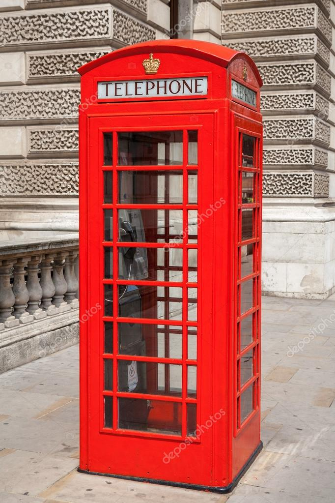 Cabine Téléphonique. Londres, Royaume-Uni — Photographie tout Cabine Rectangulaire Street 90X115 Cm