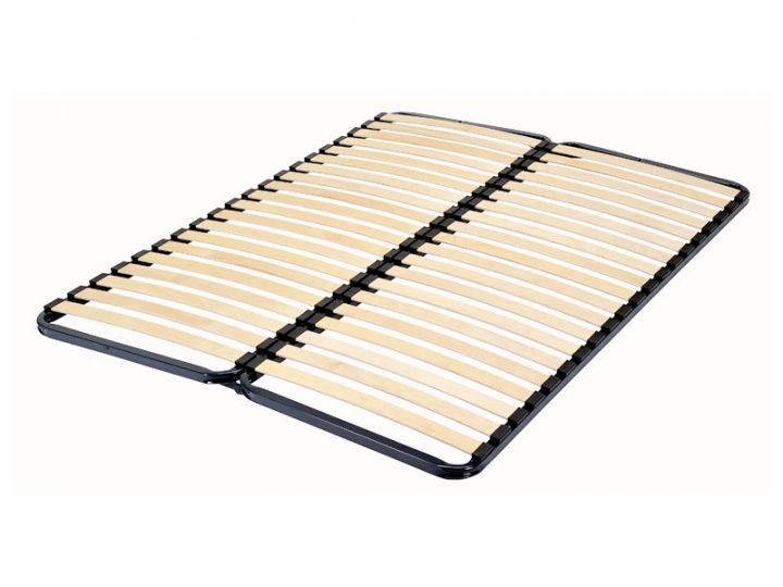 Cadre À Lattes Pliable 20 Lattes Robuste 2X70X190 avec Sommier 2X70X190 Pliable