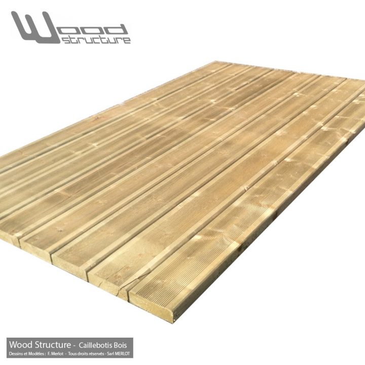 Caillebotis Bois Pour Terrasse – Prêt À Poser – Wood Structure dedans Caillebotis Bois