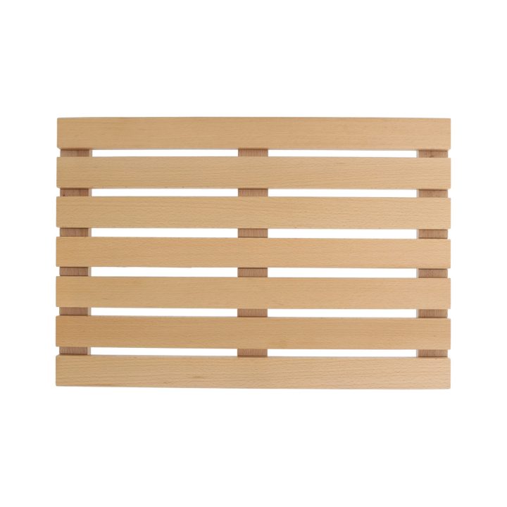 Caillebotis Rectangulaire En Bois De Hêtre | Accessoire Bouchara dedans Caillebotis Pour Douche