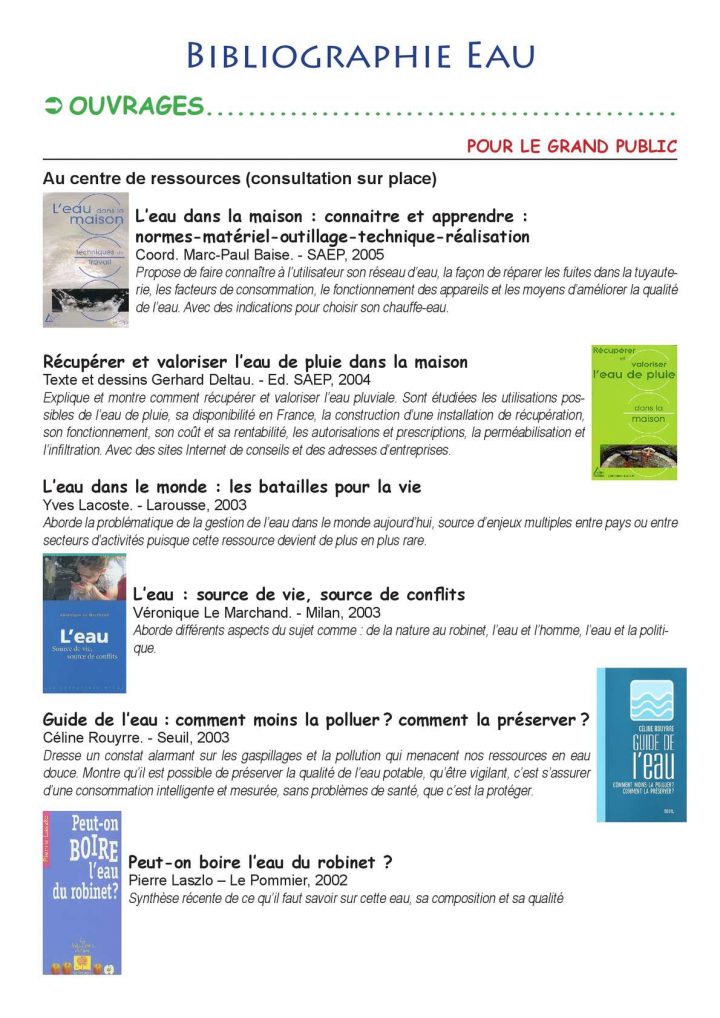 Calaméo – Biblio Eau Carine intérieur Composition De L Eau Du Robinet