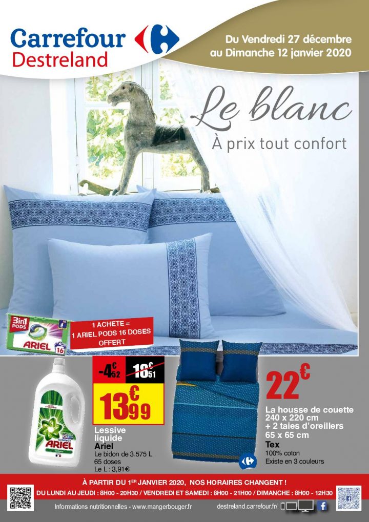 Calaméo – Catalogue Le Blanc – Carrefour Destreland serapportantà Rideau De Douche Carrefour